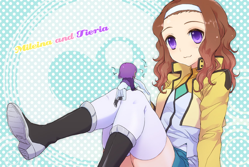 tieria erde and mileina vashti (gundam and 2 more) drawn by plum_(arch)