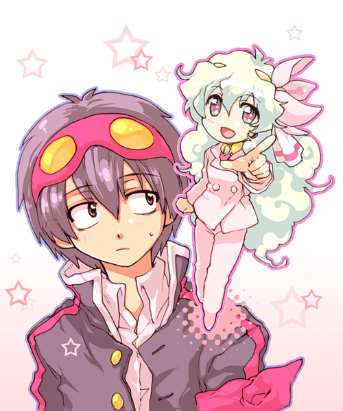 nia teppelin and simon (tengen toppa gurren lagann) drawn by awa_(awaawa)