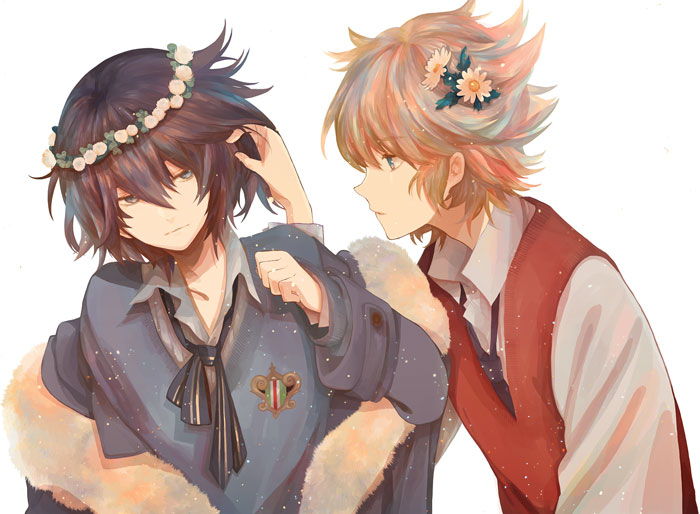 mark kruger and fideo aldena (inazuma eleven) drawn by okazaki_oka