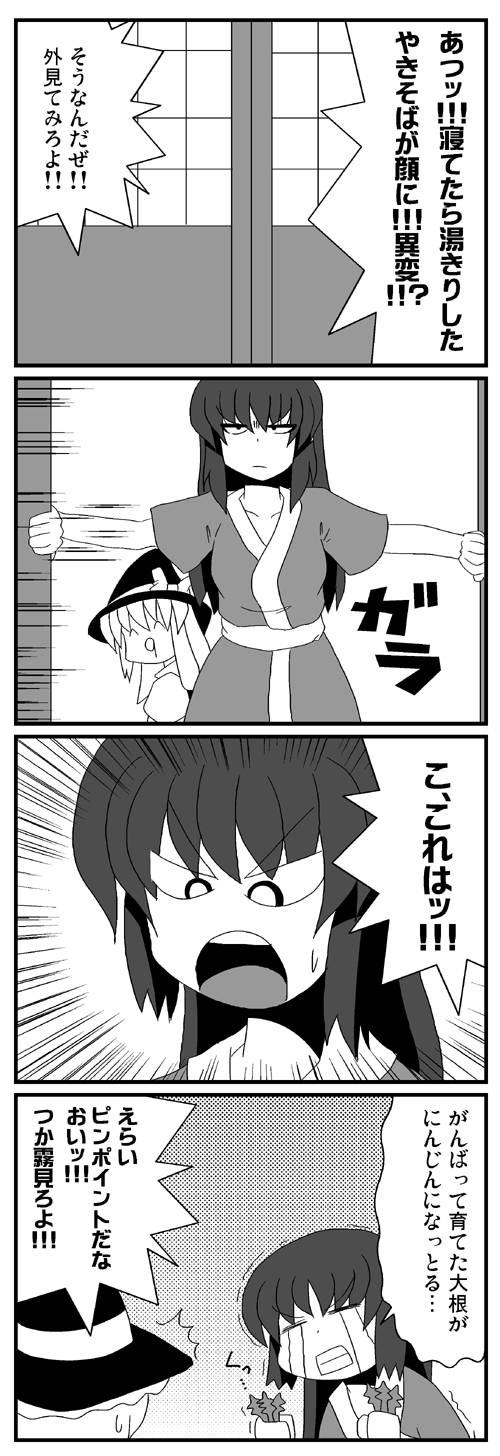 hakurei reimu and kirisame marisa (touhou) drawn by yamato_damashi
