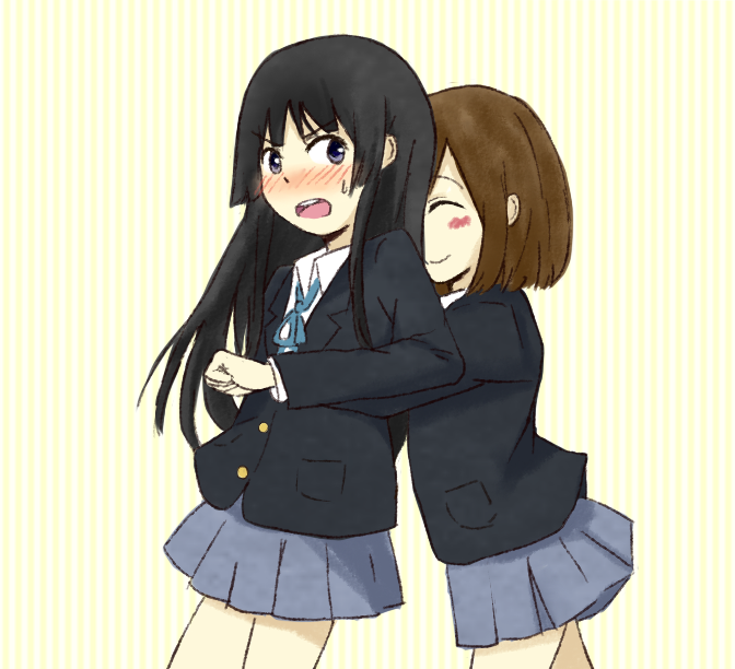 akiyama mio and hirasawa yui (k-on!) drawn by atoz24ms