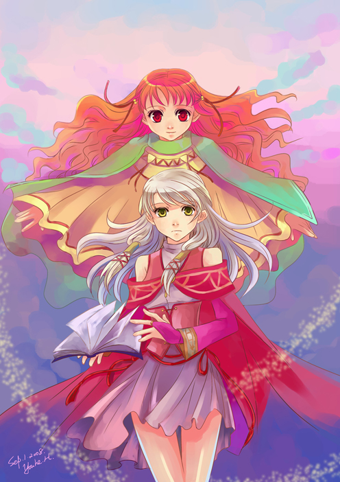 micaiah and yune (fire emblem and 1 more) drawn by youhe_qri