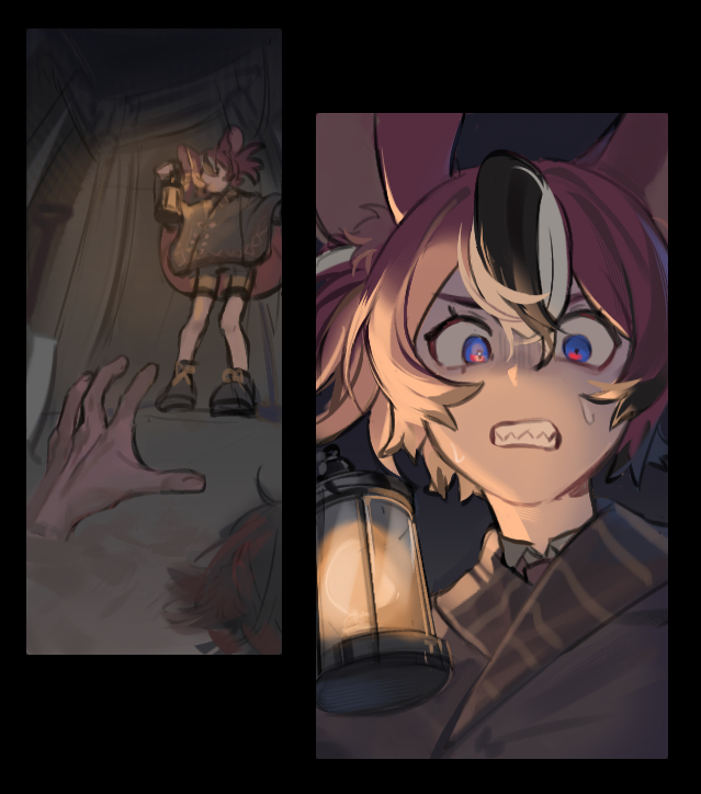 hakos baelz (hololive and 1 more) drawn by eus_ing