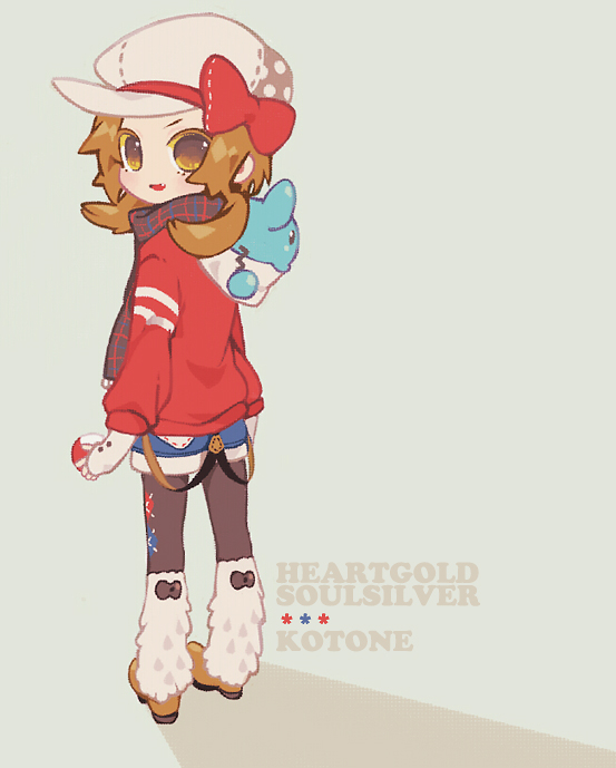 lyra and marill (pokemon and 1 more) drawn by methyl_key