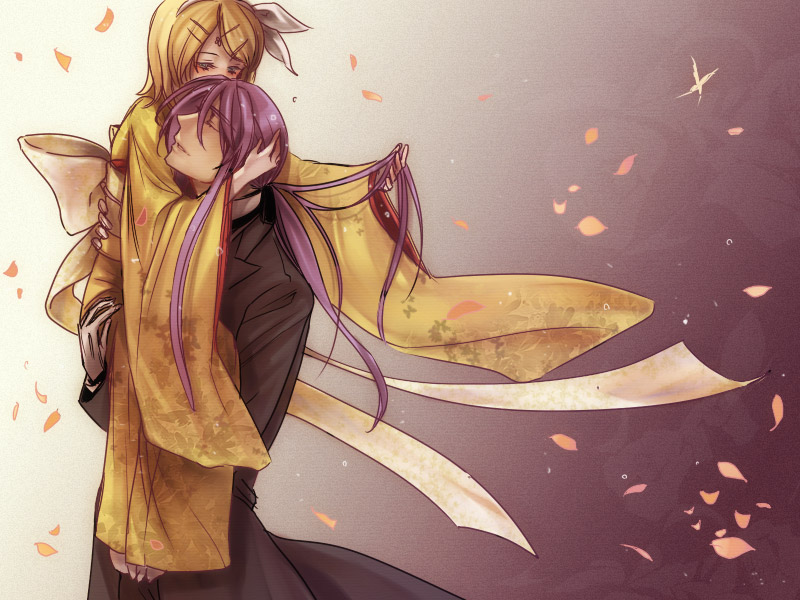 kagamine rin and kamui gakupo (vocaloid and 1 more) drawn by suzunosuke_(sagula)