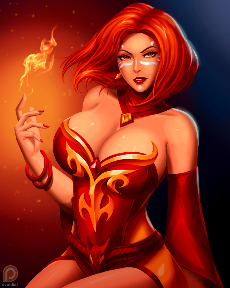 lina (dota and 1 more) drawn by svoidist