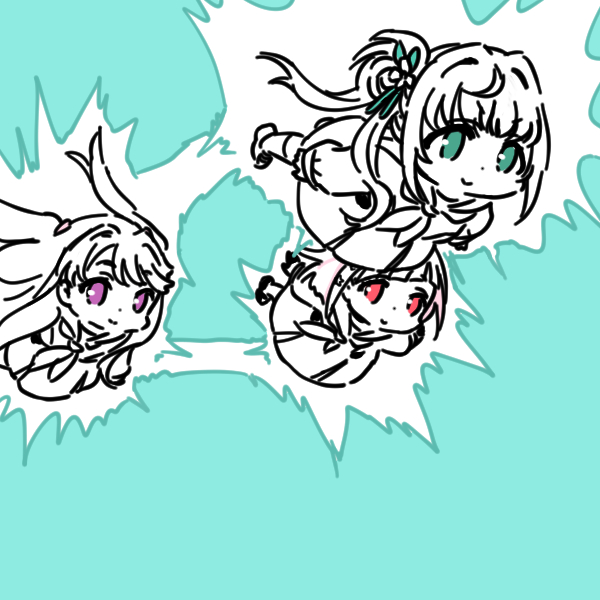 fujishima megumi, otomune kozue, and yugiri tsuzuri (love live! and 1 more) drawn by shinanoya_(satanicad)