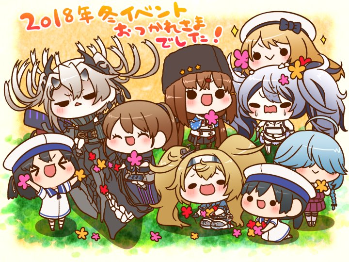 gambier bay, jervis, tashkent, intrepid, hamanami, and 4 more (kantai collection) drawn by yumaru_(marumarumaru)