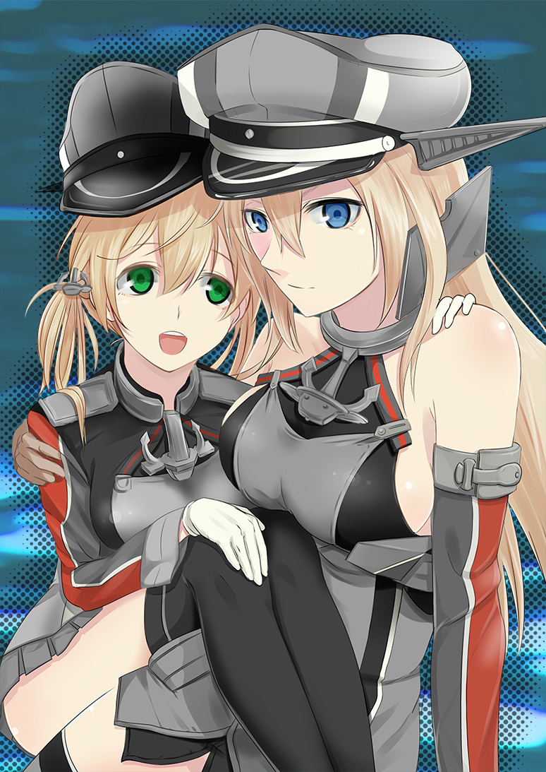 prinz eugen and bismarck (kantai collection) drawn by konta_(king_show)