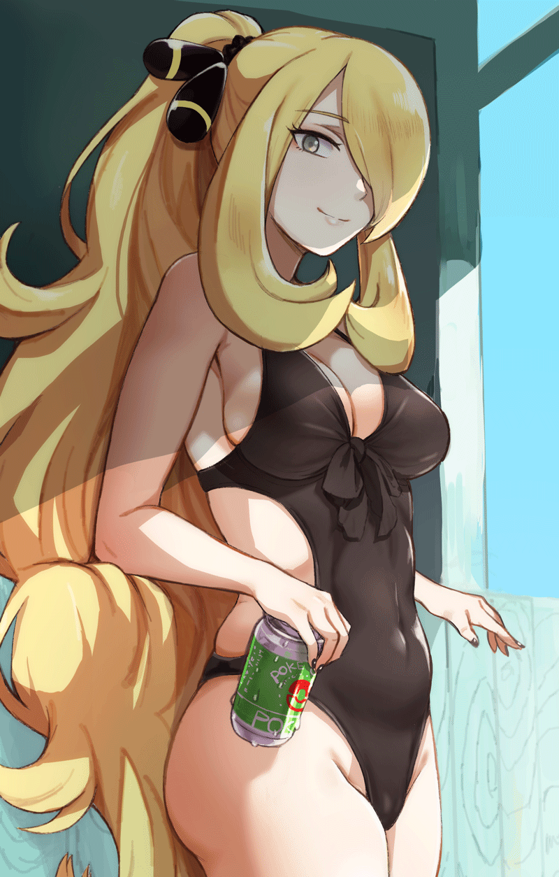 cynthia (pokemon and 1 more) drawn by geso_smith