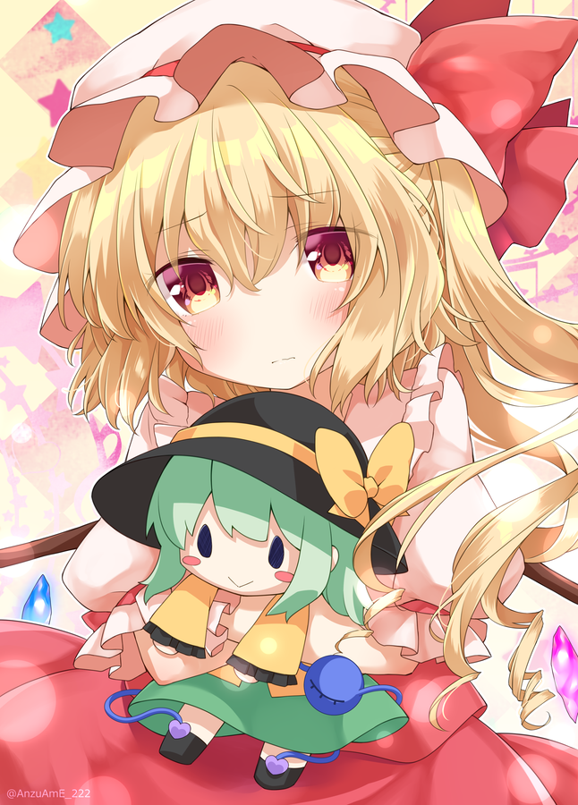 flandre scarlet and komeiji koishi (touhou) drawn by anzu_ame