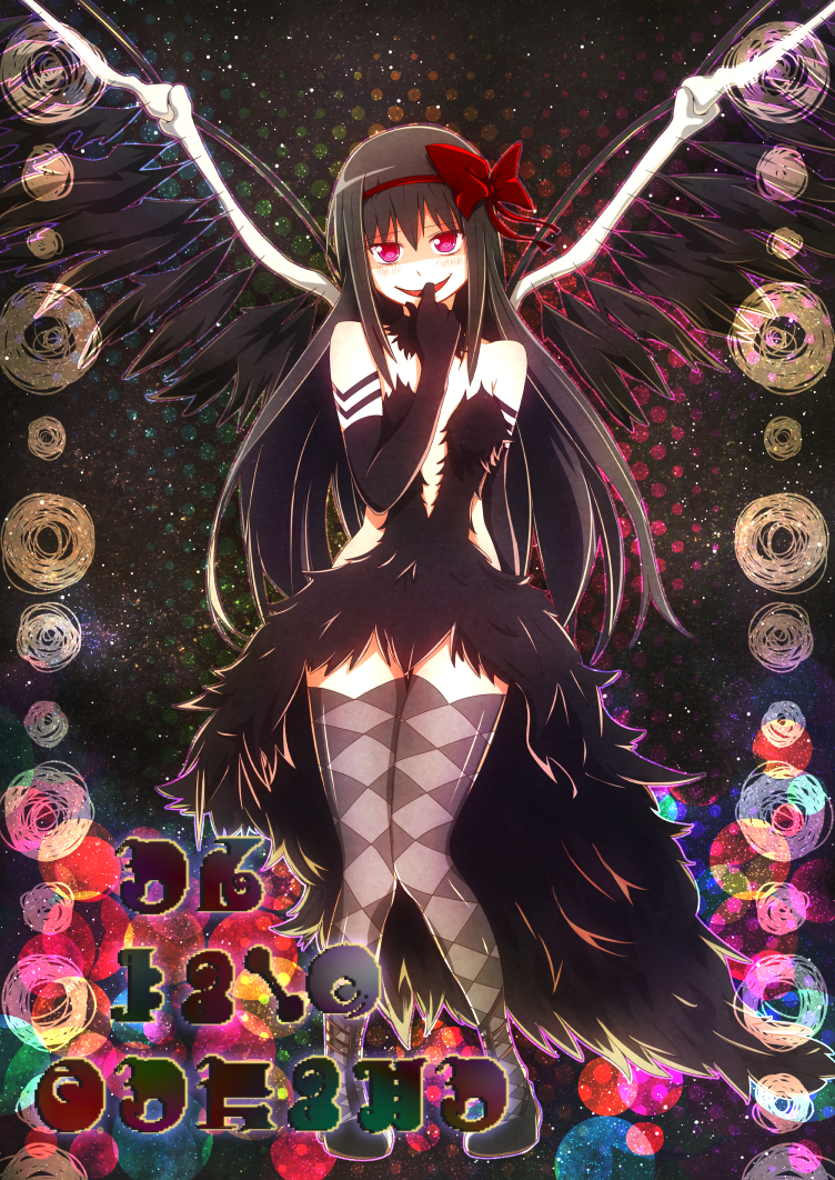 akemi homura and akuma homura (mahou shoujo madoka magica and 1 more) drawn by ruka_(naritayuzu)