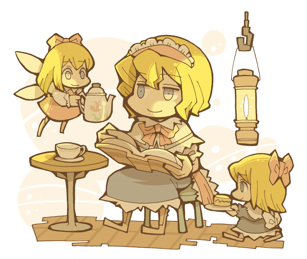 alice margatroid, shanghai doll, and hourai doll (touhou) drawn by hounori