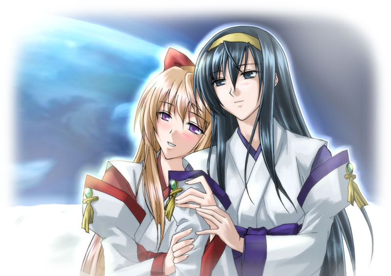himemiya chikane and kurusugawa himeko (kannazuki no miko) drawn by fervent_idiot
