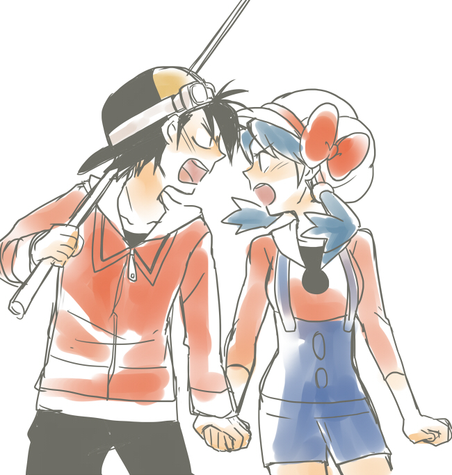 ethan and kris (pokemon and 1 more) drawn by shirou_(vista)
