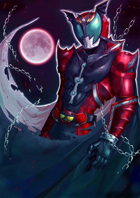 kamen rider dark kiva and kivat-bat ii (kamen rider and 1 more) drawn by moi_(yfvlibbl9i)