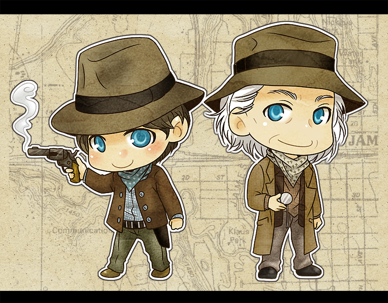 marty mcfly and emmett brown (back to the future and 1 more) drawn by mayu_(airmods)