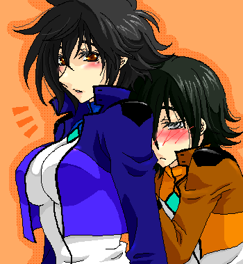 setsuna f. seiei and allelujah haptism (gundam and 1 more) drawn by reno-kichi