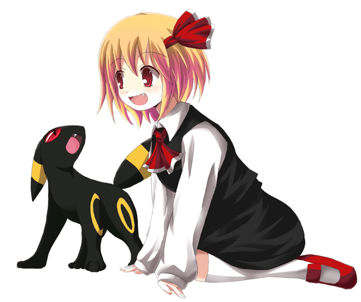 rumia and umbreon (touhou and 1 more) drawn by tamago_gohan