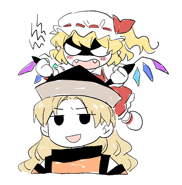 flandre scarlet and matara okina (touhou) drawn by re_ghotion
