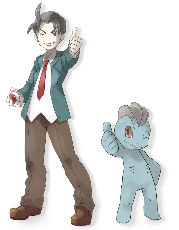 machop and taniguchi (pokemon and 2 more) drawn by a-ka