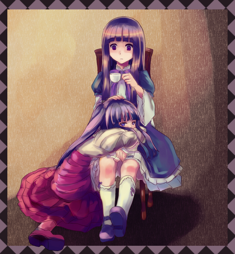 frederica bernkastel and furudo erika (umineko no naku koro ni) drawn by iiru
