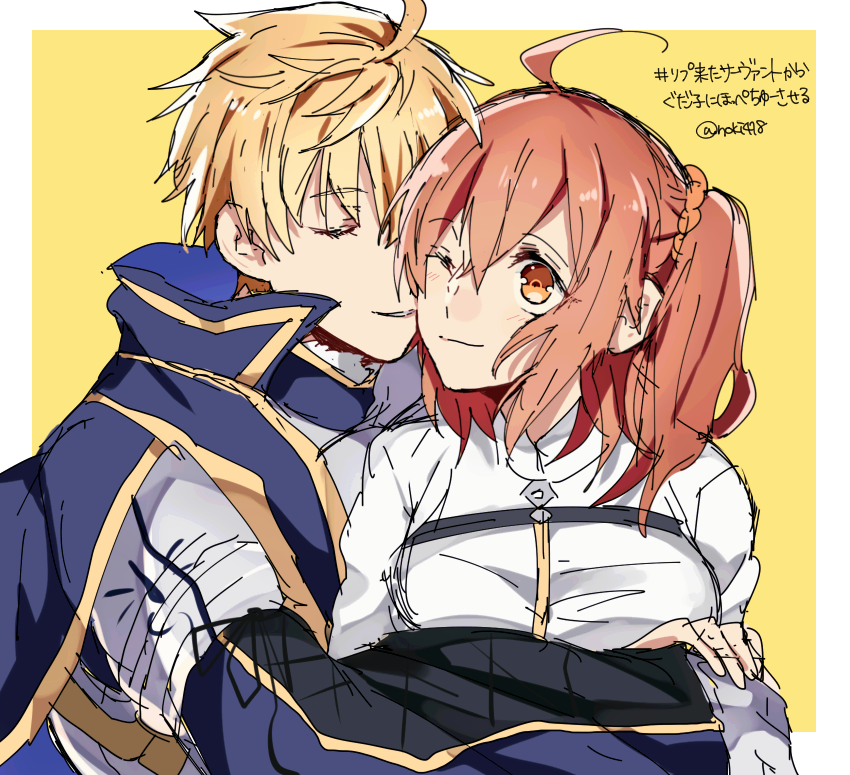 fujimaru ritsuka and arthur pendragon (fate and 1 more) drawn by kino_(noki418)