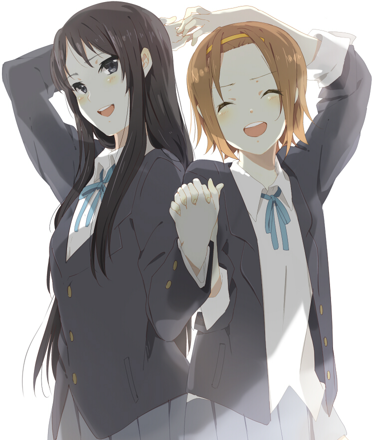 akiyama mio and tainaka ritsu (k-on!) drawn by karuha