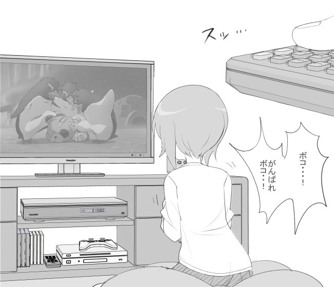 nishizumi miho and boko (girls und panzer) drawn by henyaan_(oreizm)