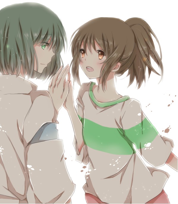 ogino chihiro and haku (studio ghibli and 1 more) drawn by hiro_(hirohiro31)