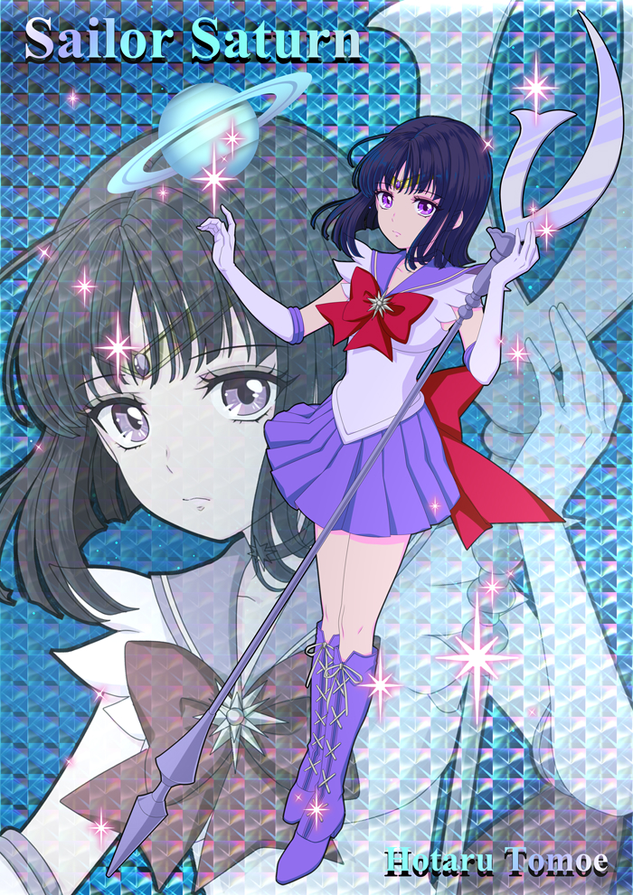 tomoe hotaru and sailor saturn (bishoujo senshi sailor moon) drawn by yogi_(yogikka)