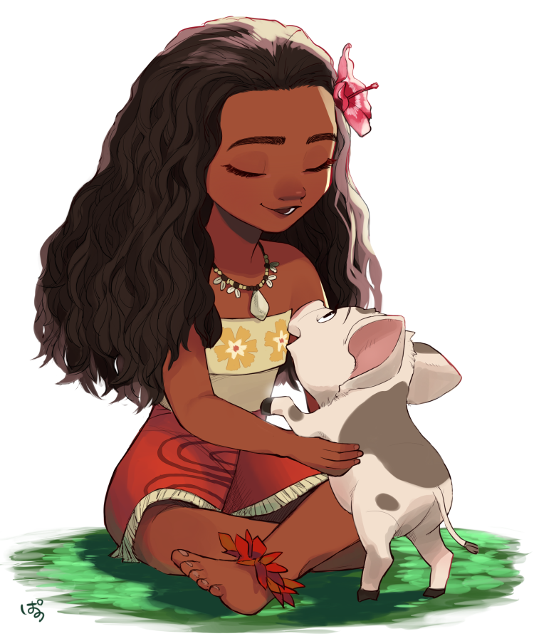 moana waialiki and pua (moana) drawn by pano_(mohayayamai)