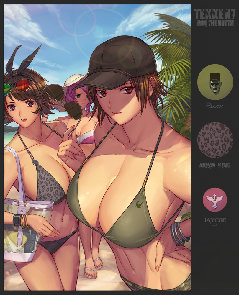 kazama asuka, alisa boskonovich, and josie rizal (tekken and 1 more) drawn by ibanen