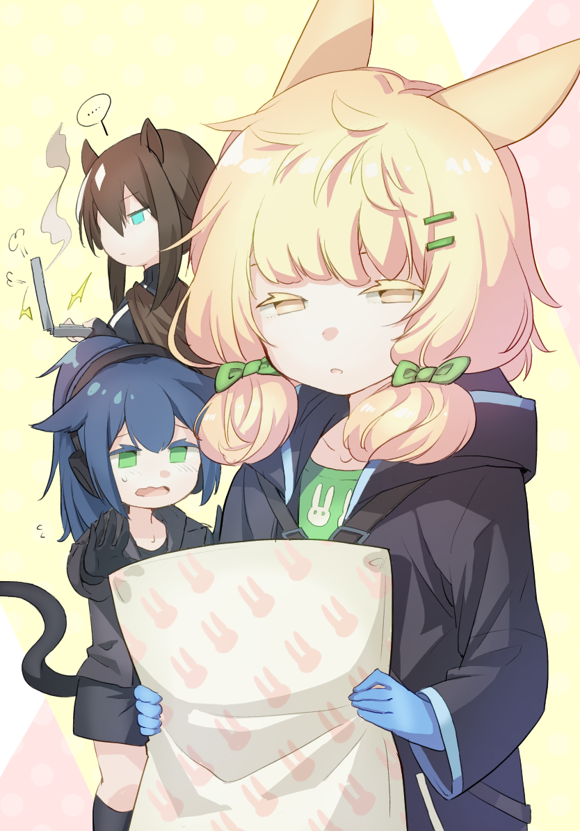 jessica, kroos, and meteor (arknights) drawn by sio_(kurara)
