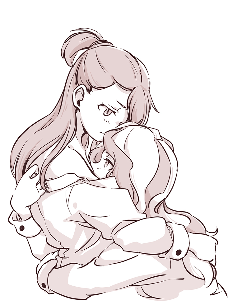 kagari atsuko and diana cavendish (little witch academia) drawn by tonton_(mathcaca24)