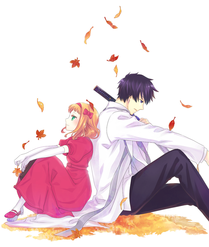 yaku touma and ema amalfi (pixiv master and servant) drawn by natsumeu