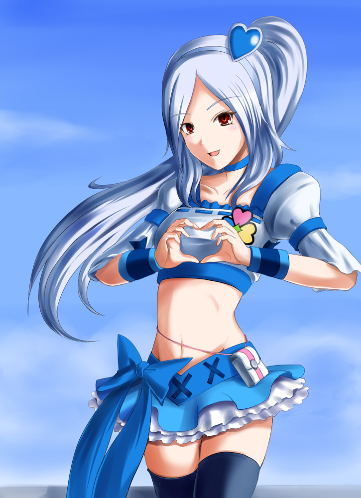 higashi setsuna, eas, and cure berry (precure and 1 more) drawn by c-wing