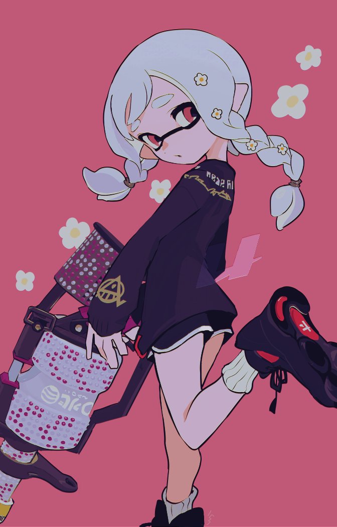 inkling player character and inkling girl (splatoon) drawn by imaikuy0