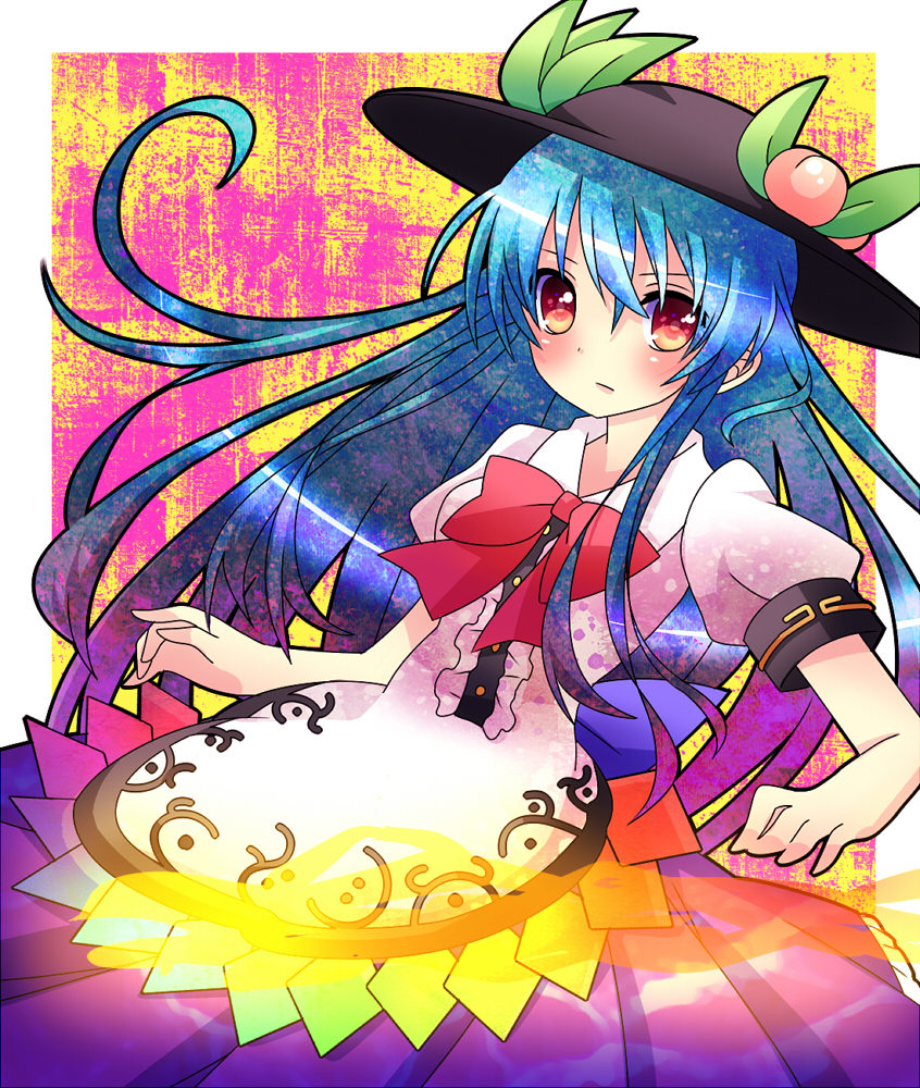 hinanawi tenshi (touhou) drawn by oruga_(oruoruga)