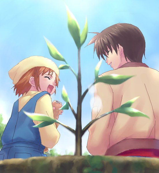 tsukimiya ayu and aizawa yuuichi (kanon) drawn by zen_(kamuro)
