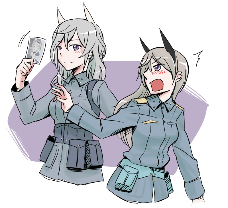 eila ilmatar juutilainen and aurora e. juutilainen (world witches series and 2 more) drawn by mukiki