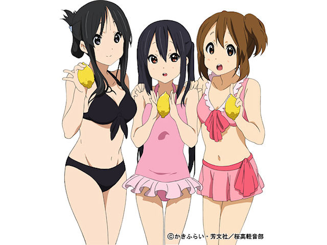 akiyama mio, nakano azusa, and hirasawa yui (k-on!)
