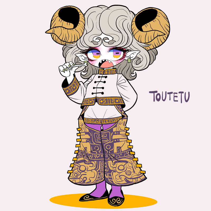 toutetsu yuuma and imaginary toutetsu (original and 1 more) drawn by yt_(wai-tei)