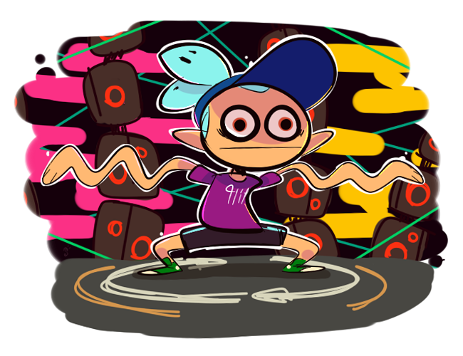 inkling player character and inkling boy (splatoon and 3 more) drawn by ionicisaac