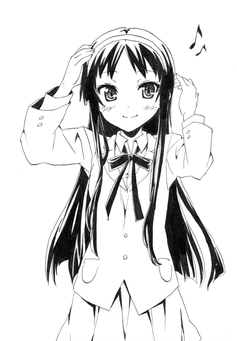 akiyama mio (k-on!) drawn by nome_(nnoommee)
