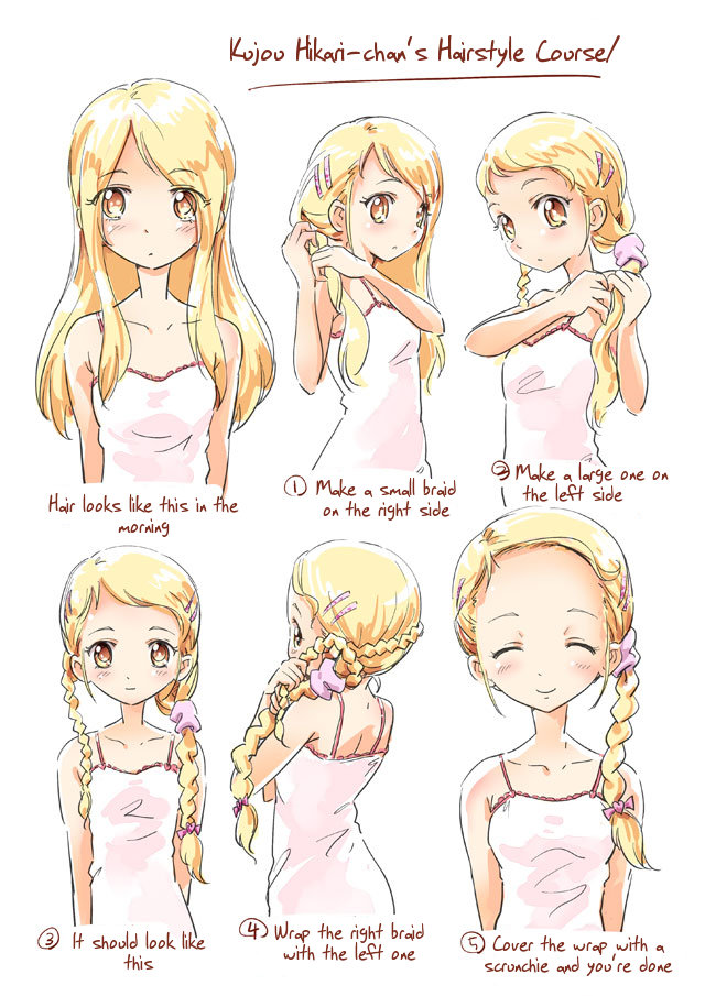 kujou hikari (precure and 2 more) drawn by moupii_(hitsuji_no_ki)
