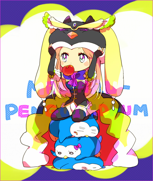 takakura himari, princess of the crystal, penguin 3-gou, penguin 2-gou, and penguin 1-gou (mawaru penguindrum) drawn by co2ichi_(naminaminami)
