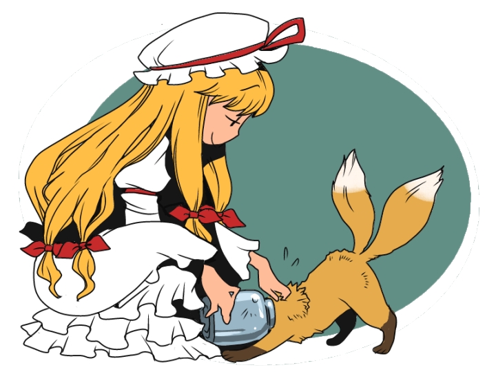 yakumo yukari and yakumo ran (touhou) drawn by onikobe_rin
