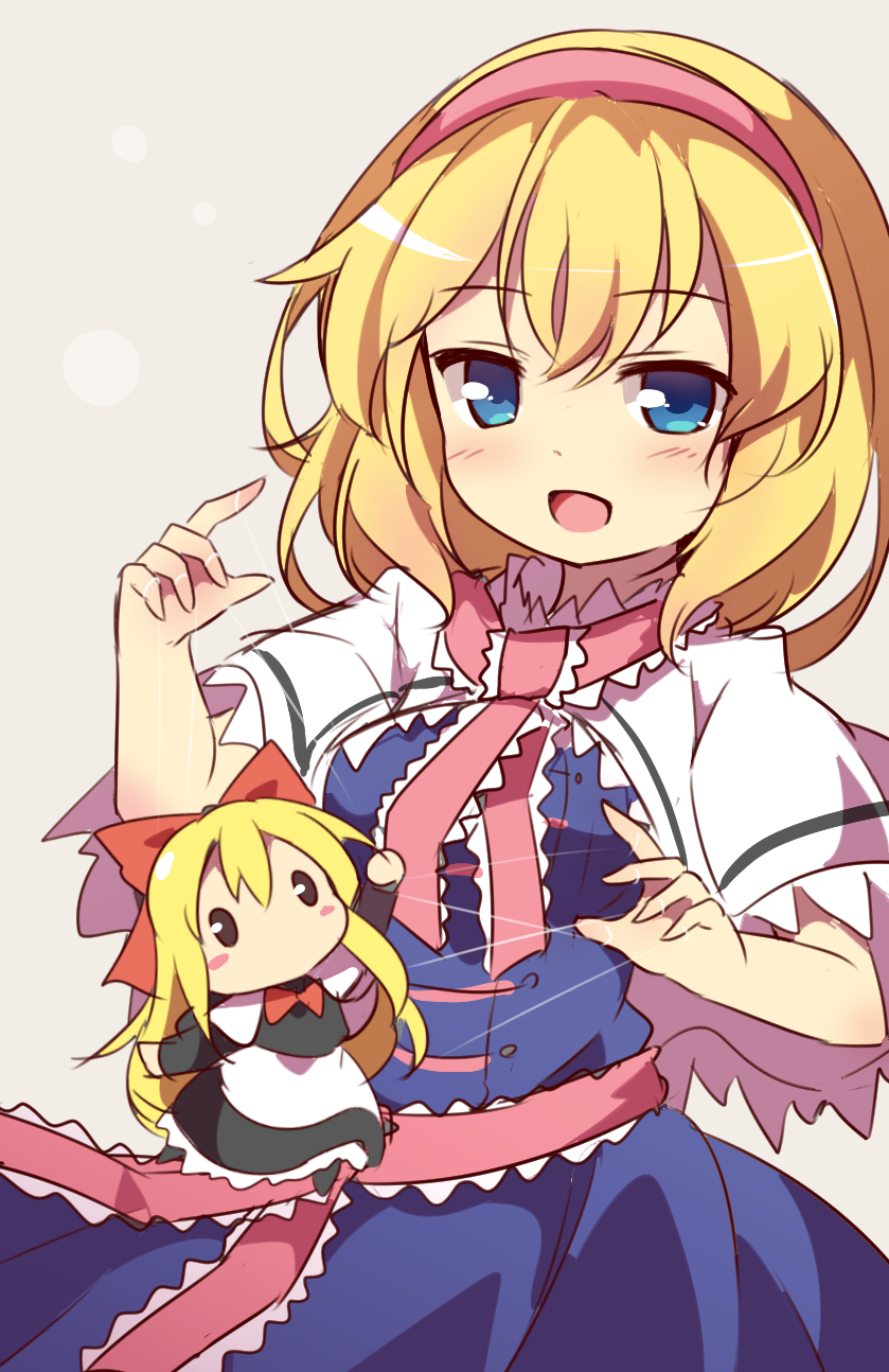 alice margatroid and shanghai doll (touhou) drawn by baku-p
