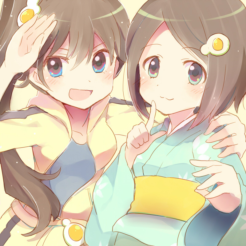 araragi karen and araragi tsukihi (monogatari and 1 more) drawn by gum_(vivid_garden)